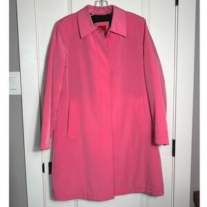 ESPRIT Outerwear Women's Pink Knee Length Raincoat Jacket Size Medium